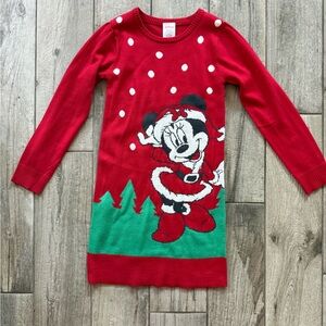 Disney Red and White Knit Sweater Top with Minnie Accents